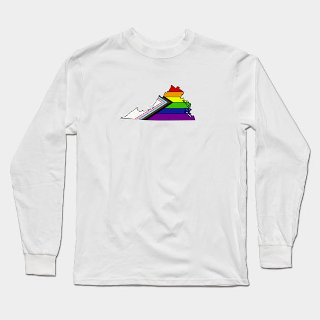 Progress pride flag - Virginia Long Sleeve T-Shirt by TheUndeadDesign